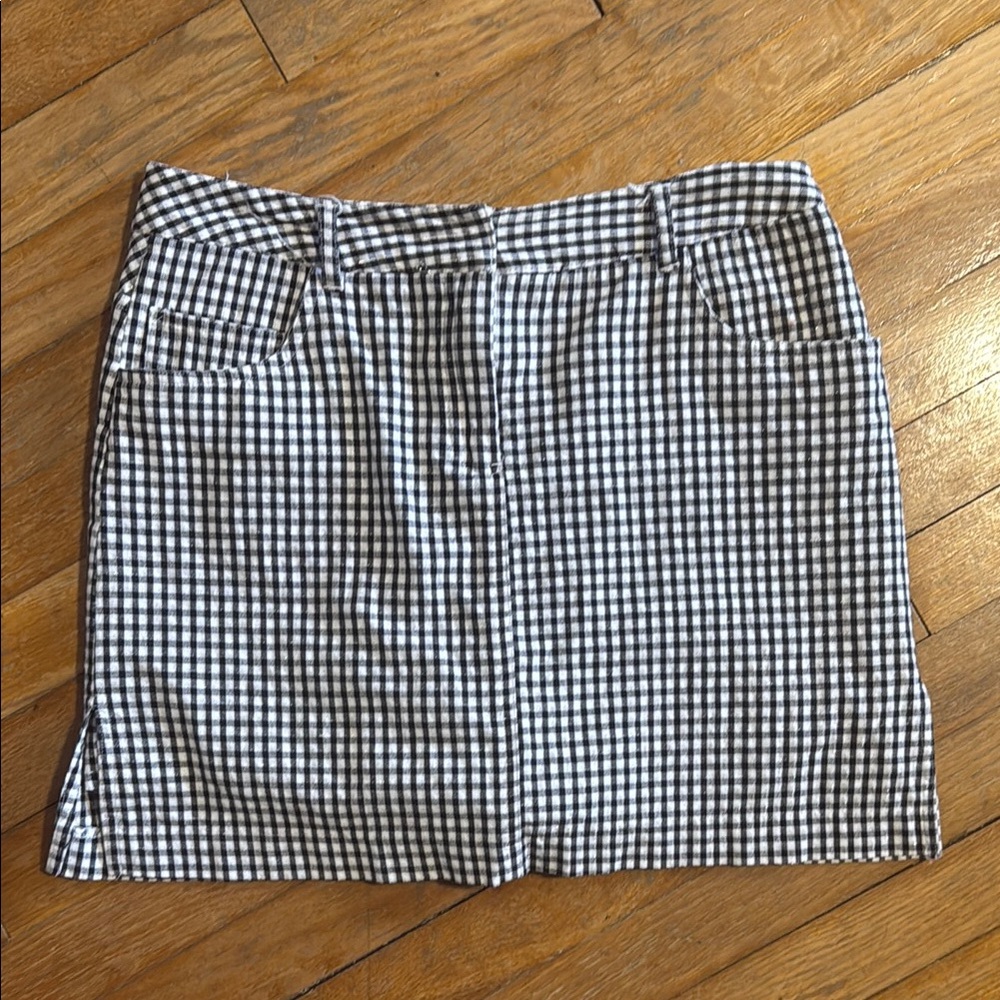 Checkered Black and White Women's Skirt